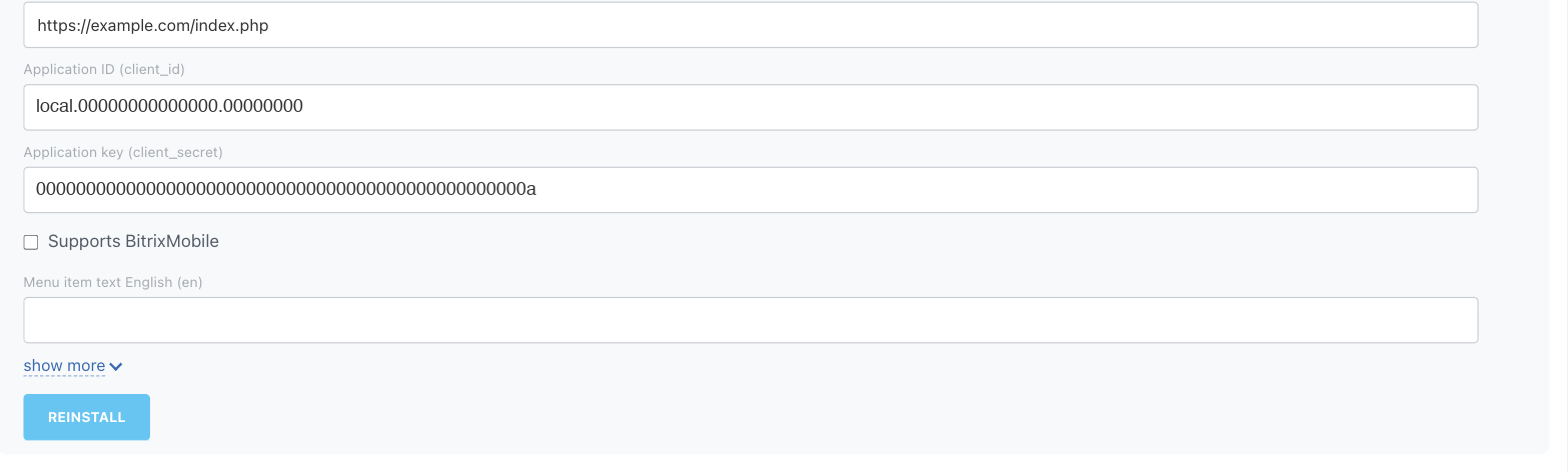 Authorization keys in the application card