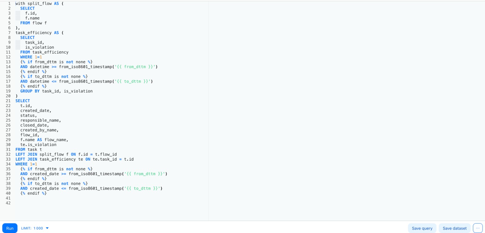 Query with several tables and filtering