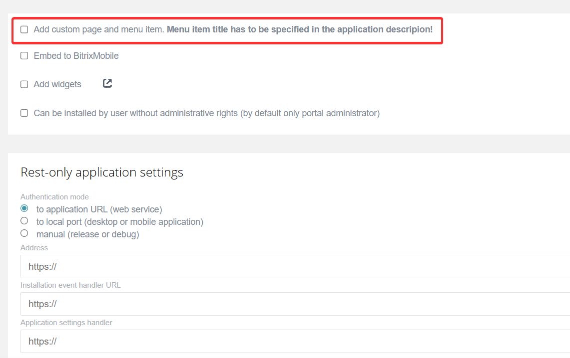 Add your page and item to the main menu