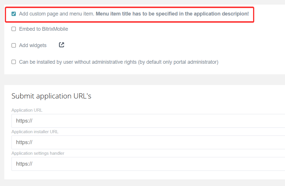 Add your page and item to the main menu