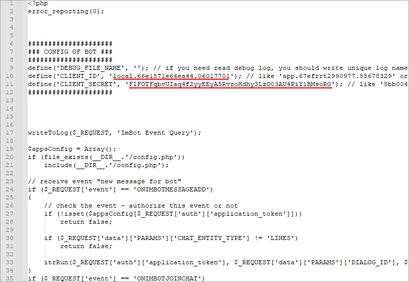 Open channels settings