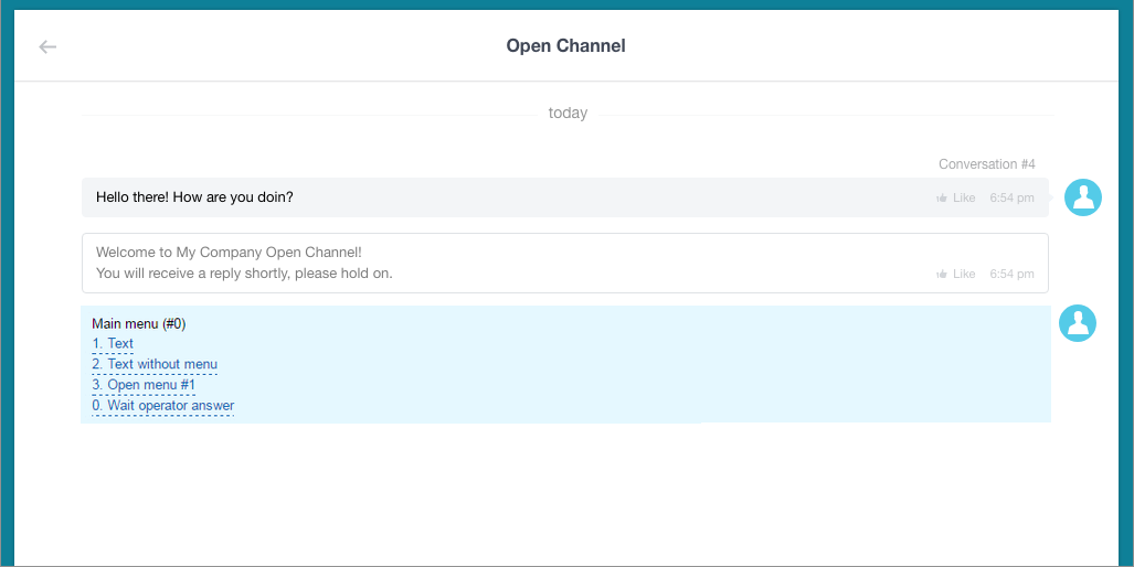 Dialogue with ITR Bot
